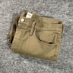 J.Crew 9" Billie Demi-Boot Crop Jeans Women's Size 31 Olive Green